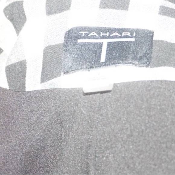 Tahari Black and White Checkered Women's Jacket, Large - Picture 6 of 8